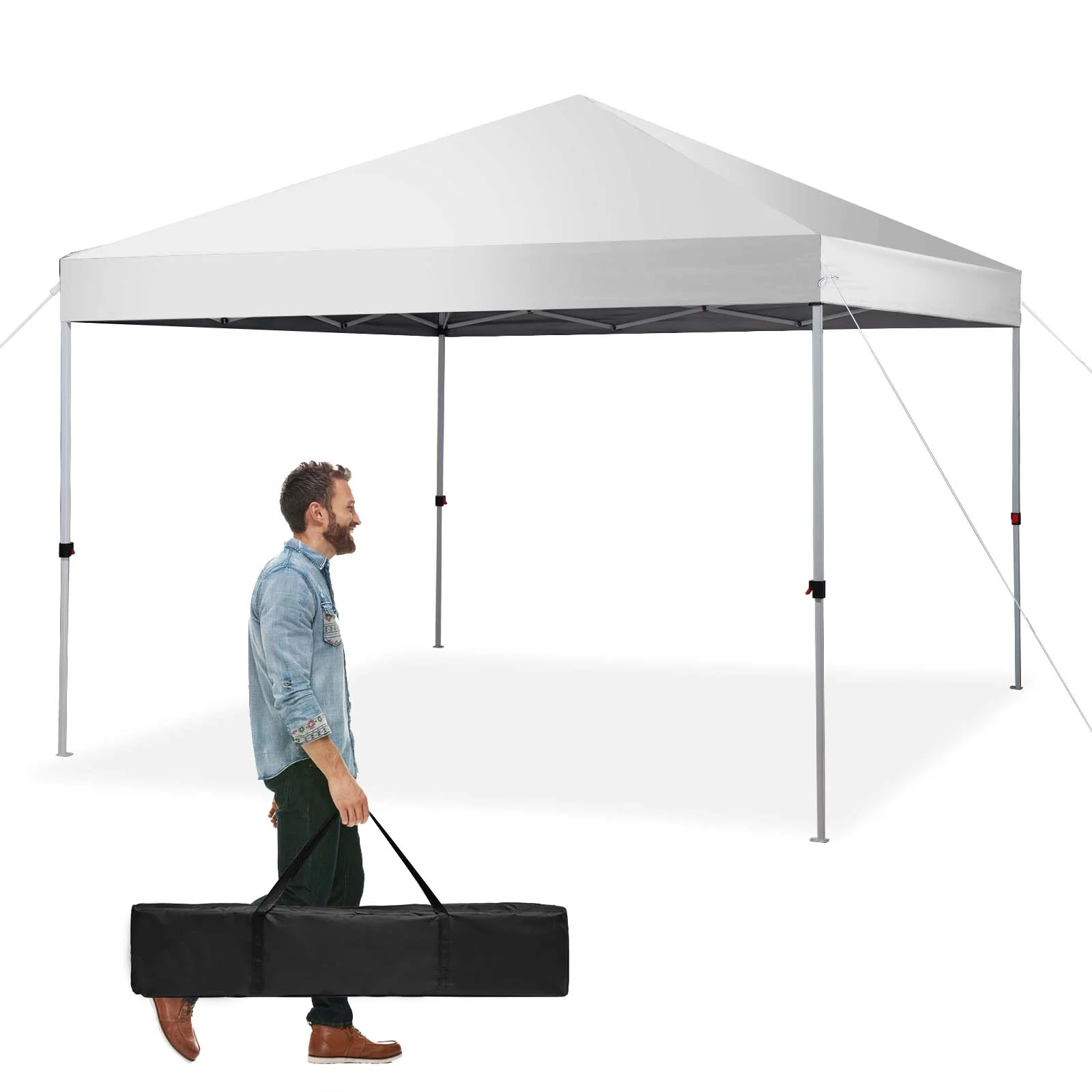 PAOLFOX 10 x 10 Outdoor Portable Instant Pop Up Tent with Carry Bag,Beige