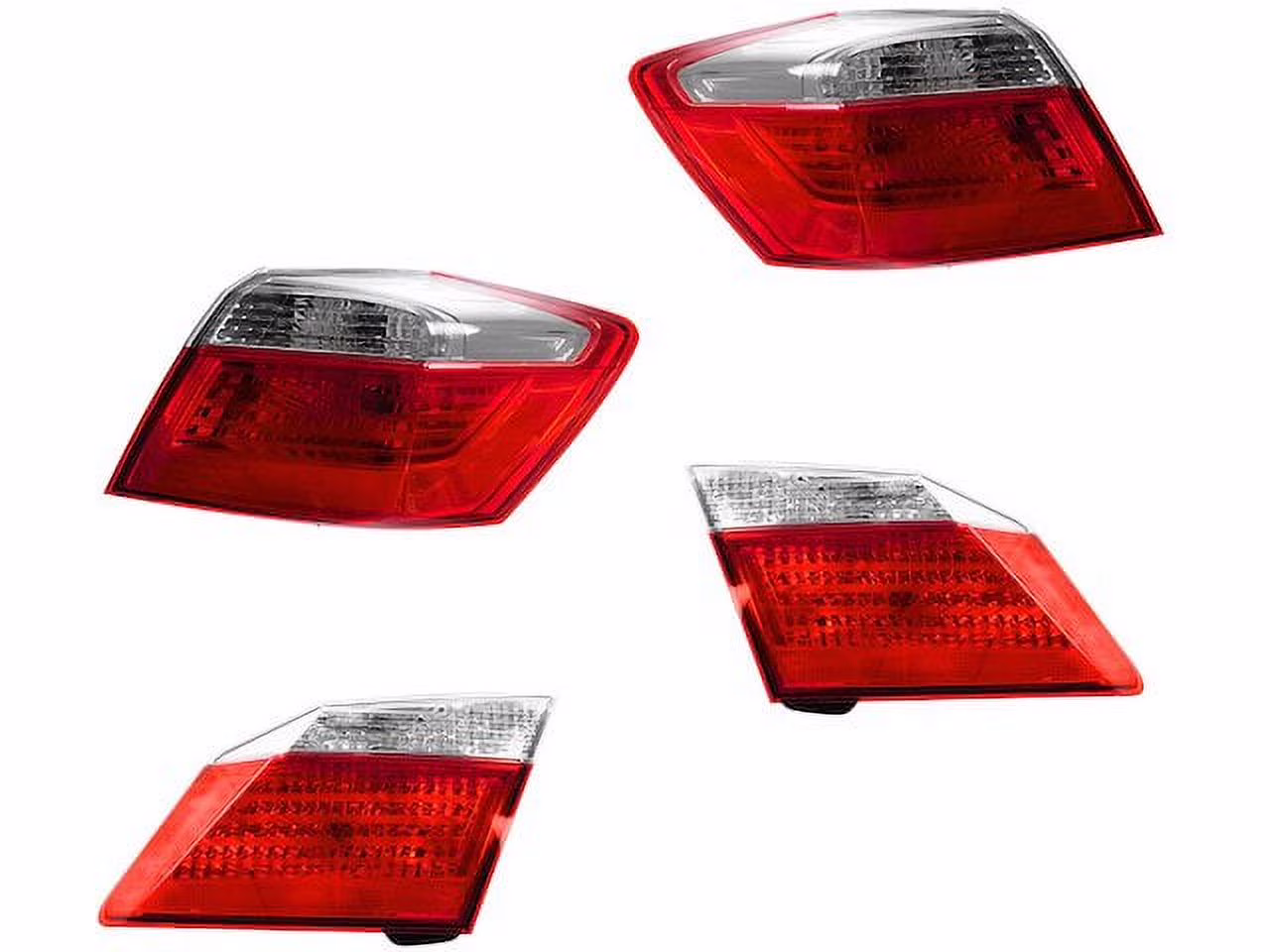 Tail Light Assembly Set 4 Piece - Compatible with 2013 - 2015 Honda Accord 4-Door 2014