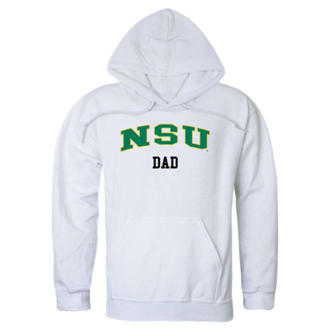 NSU Norfolk State University Spartans Dad Fleece Hoodie Sweatshirts White Large