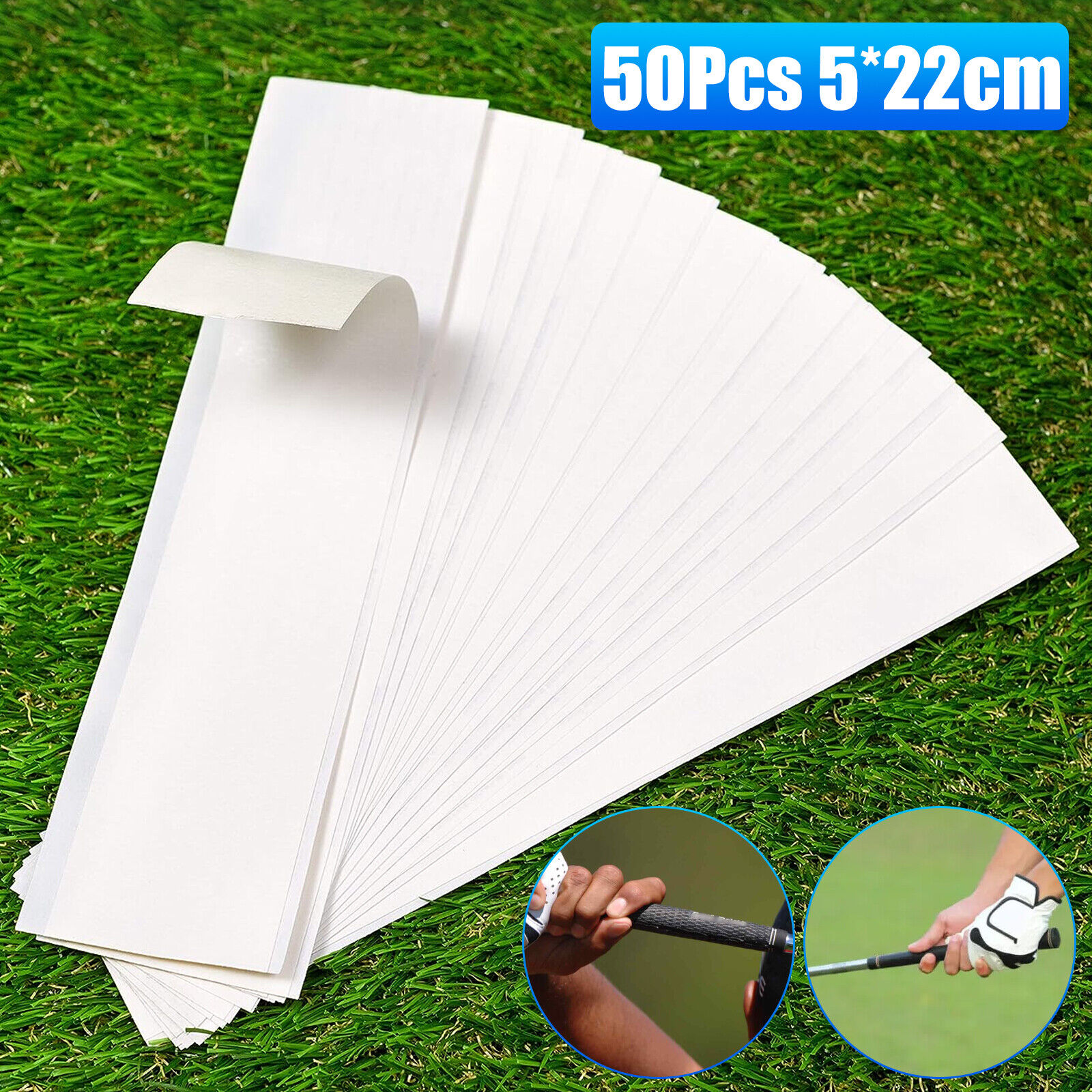 50x Golf Club Grip Kit 5x22cm Double Sided Tape Strips Waterproof for Regripping