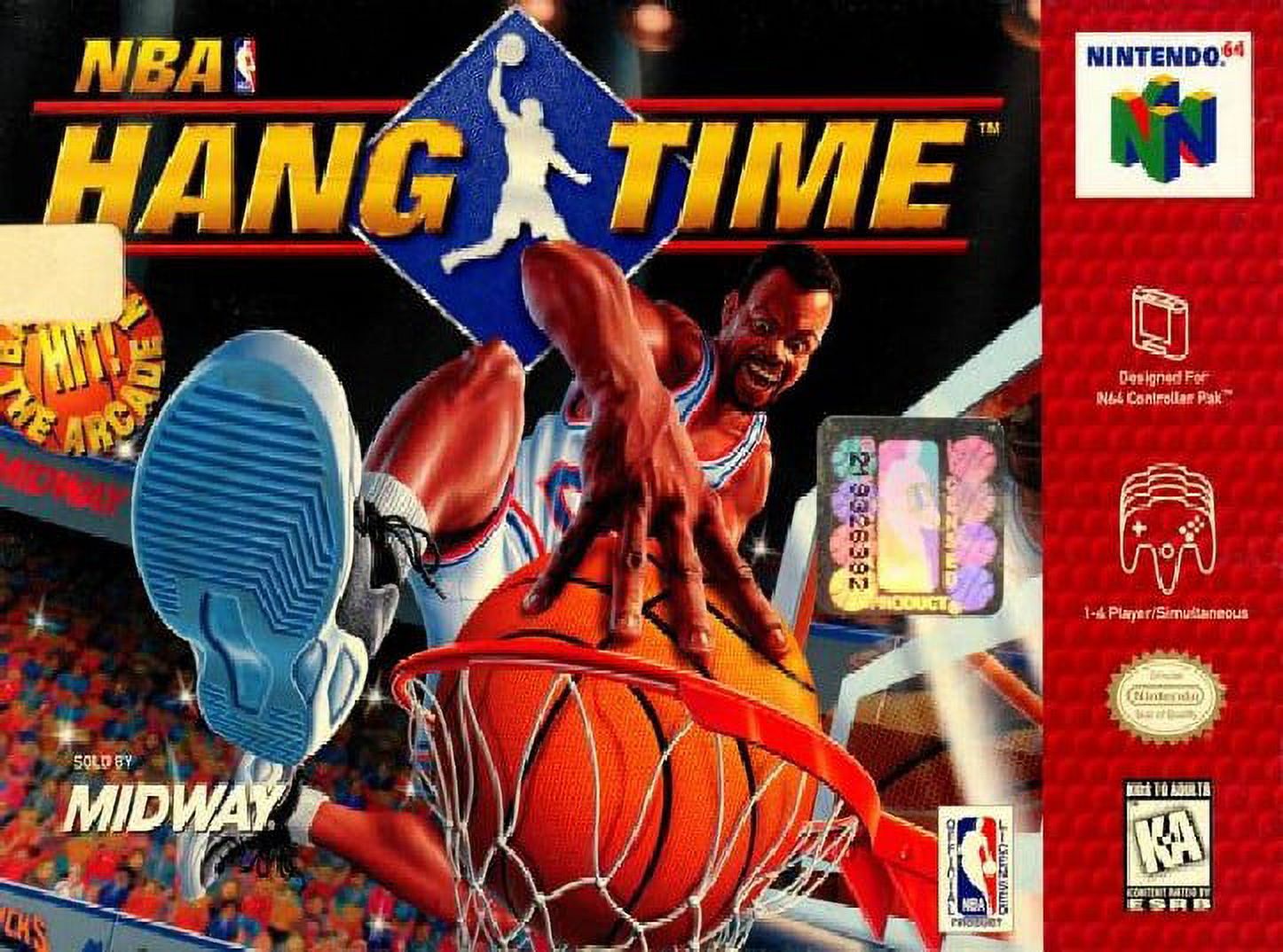 Restored NBA Hangtime (Nintendo 64, 2001) Basketball Game (Refurbished)