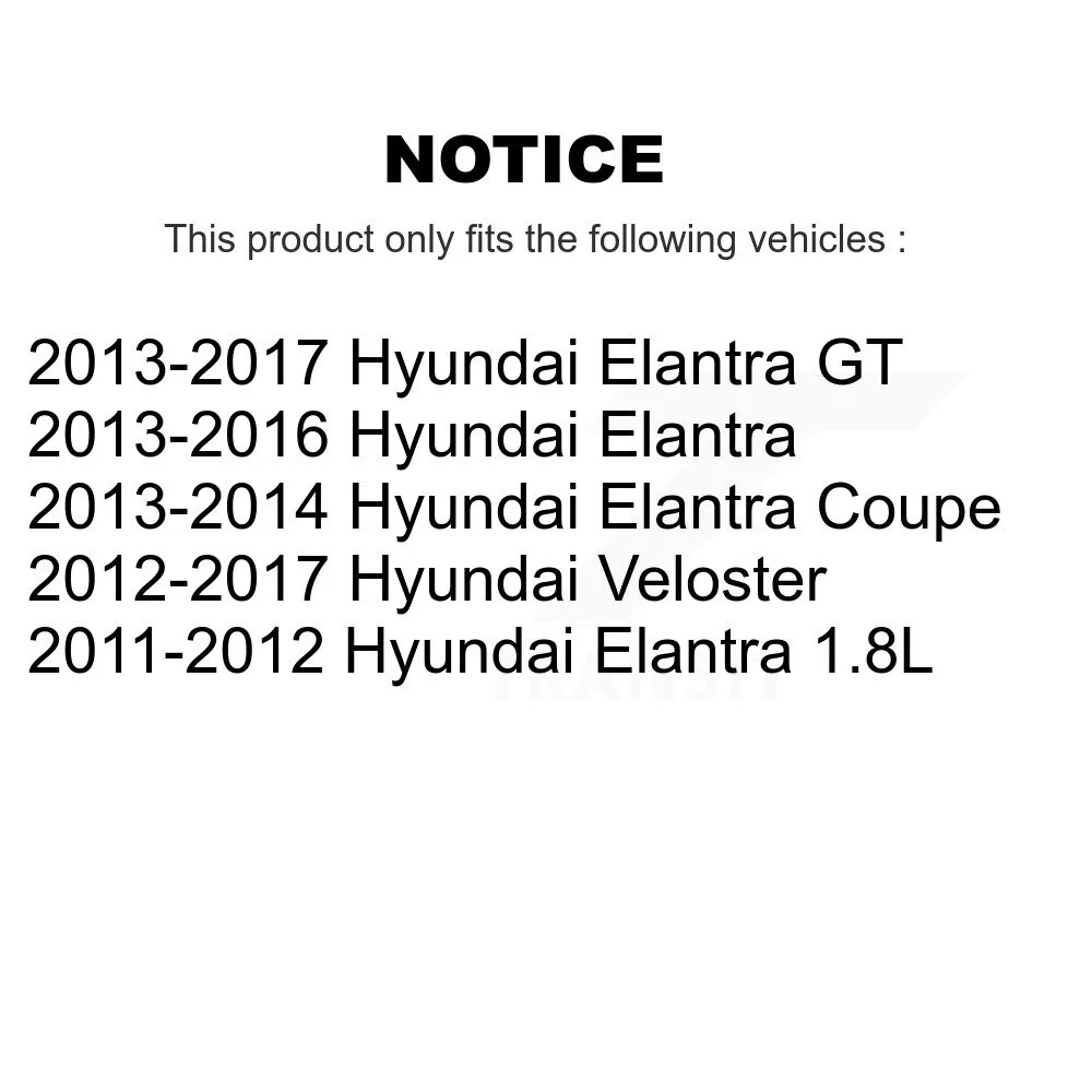 Transit Auto - Front Right (Passenger) Steering Tie Rod End & Boot Kit For Hyundai Elantra Veloster GT Coupe KTB-100633