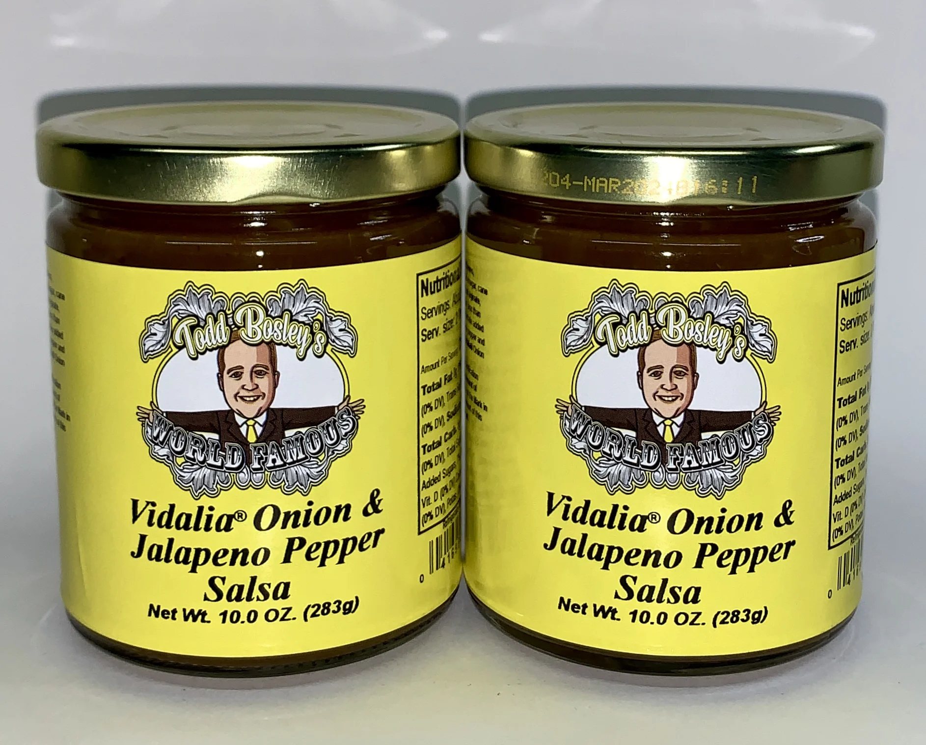 Todd Bosley's World Famous Vidalia Onion & Jalapeno Pepper Salsa (2 Pack)