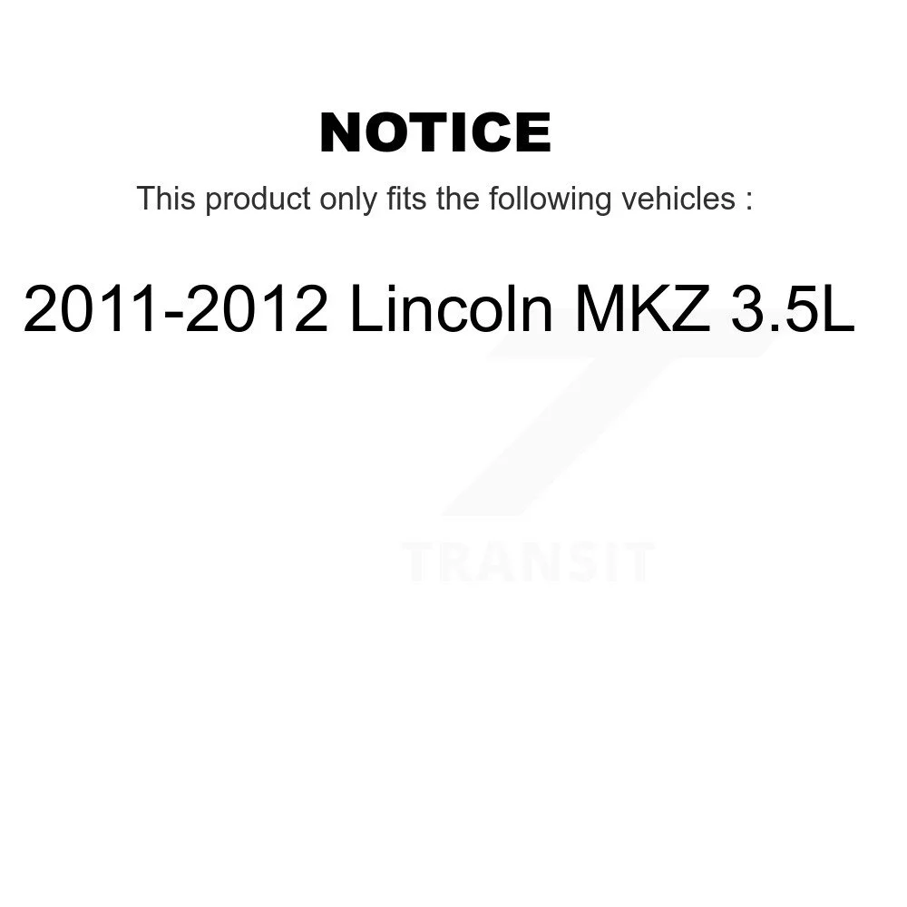 Transit Auto - Front Wheel Bearing And Tie Rod End Kit For 2011-2012 Lincoln MKZ 3.5L K7T-101256