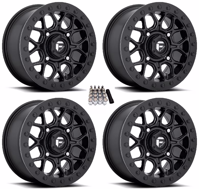 Fuel Tech Beadlock UTV Wheels Black 15