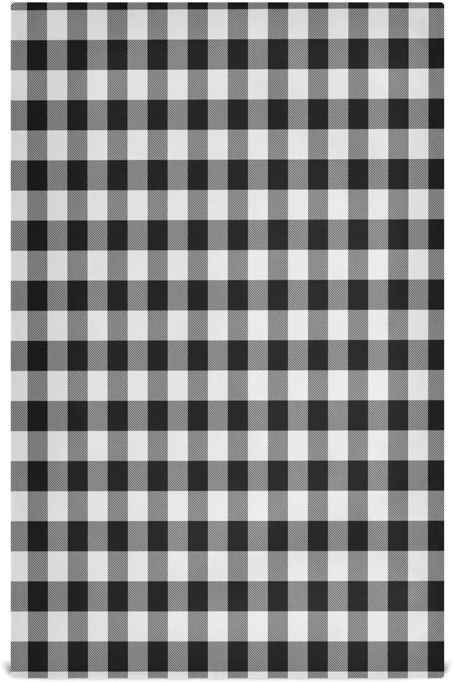 4 Pack Black and White Plaid Kitchen Towels Highly Absorbent, Super Soft Dishcloths 18 x 28 Inches Reusable Quick Drying Tea Towels Set for Home,Kitchen Decor Wash cloth