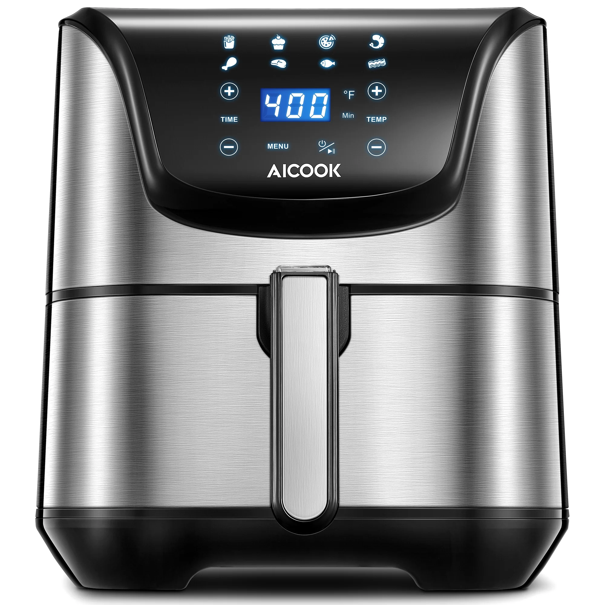 AICOOK 5.8-Qt. Stainless Steel Digital Air Fryer