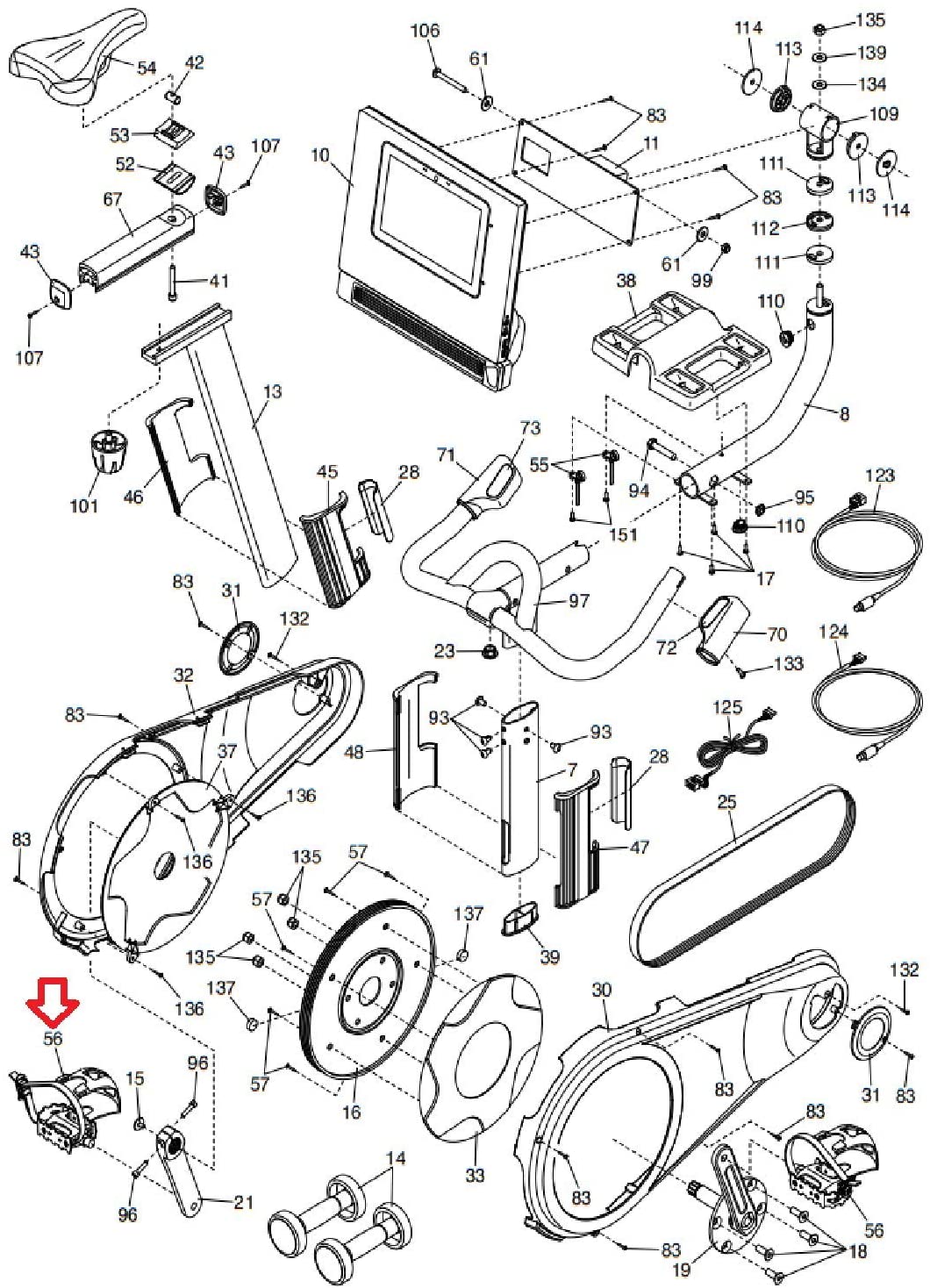 Hydra Fitness Exchange Left Foot Pedal With Strap 393597 Works W Stationary Bike