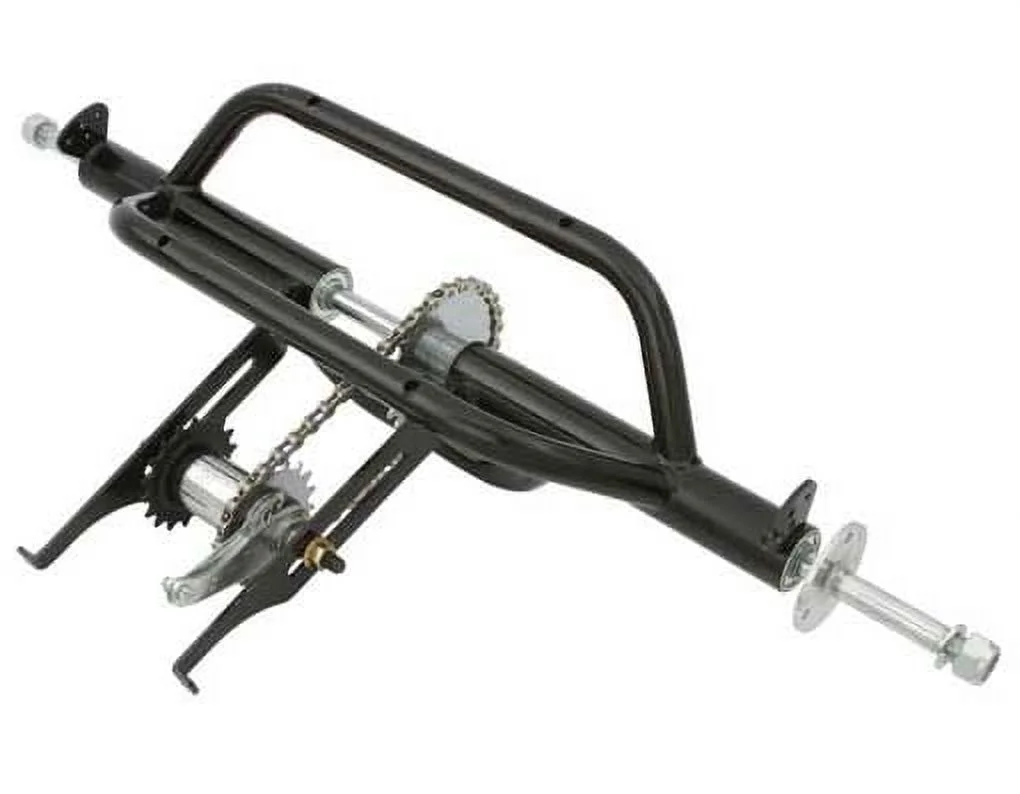 Black Trike Conversion Kit for 26 inch Bicycle. Comes with Two Chrome 26 inch Hollow-Hub Steel Wheel 36 Spoke. Tricycle, Trike, three-wheel bike conversion kit