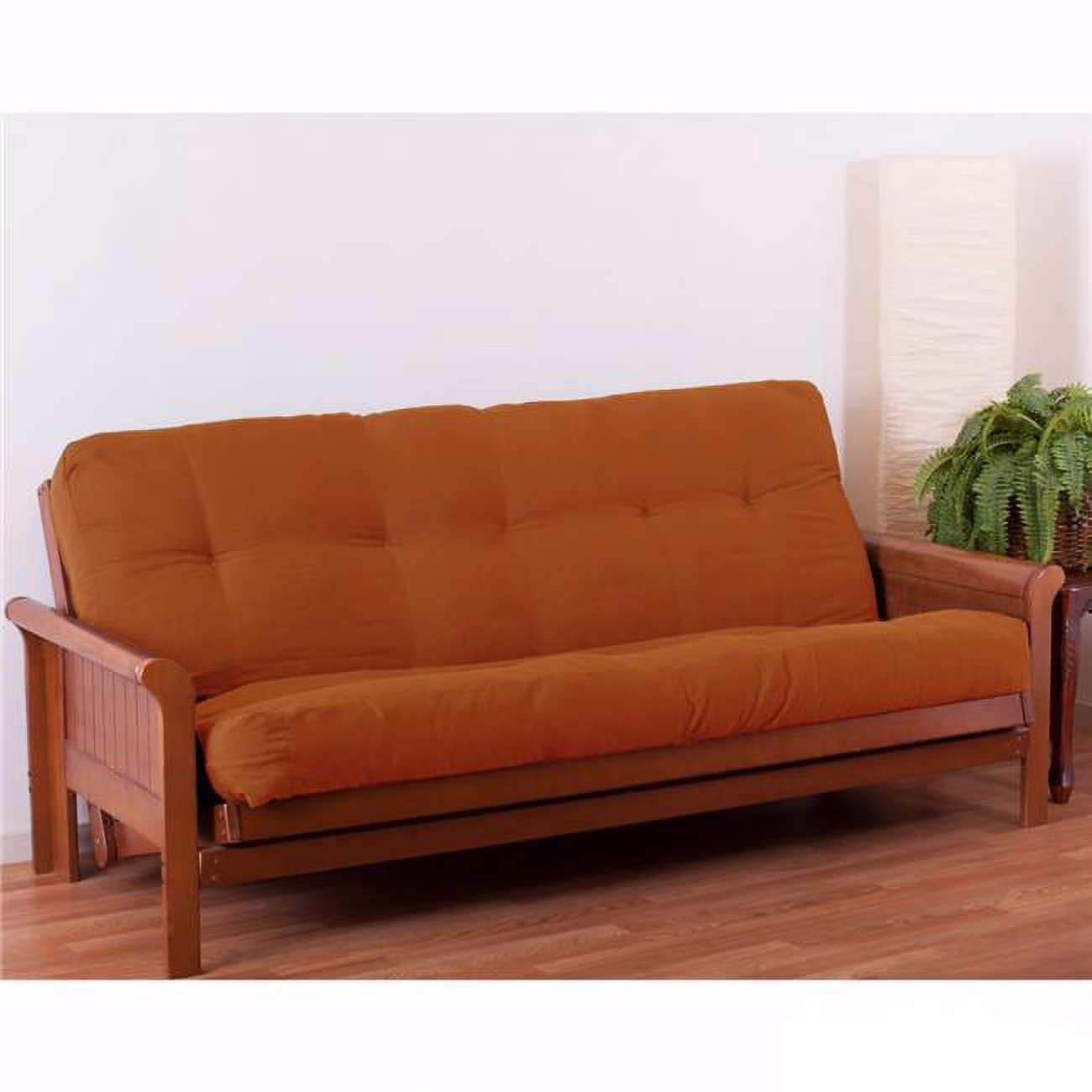 7 in. Renewal Twill Queen Size Futon Mattress, Spice
