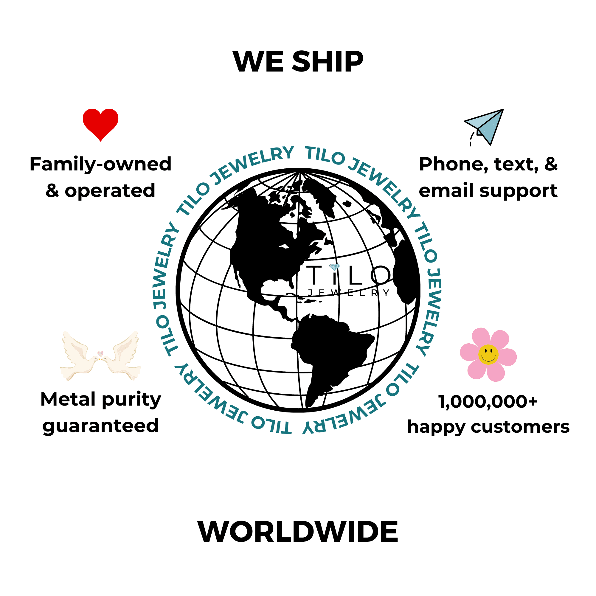 Tilo Jewelry 14k Yellow Gold Polished Ball Stud Earrings with Secure Screw-backs | 7mm | Classic Everyday Earrings | Women, Girls, Men, Unisex