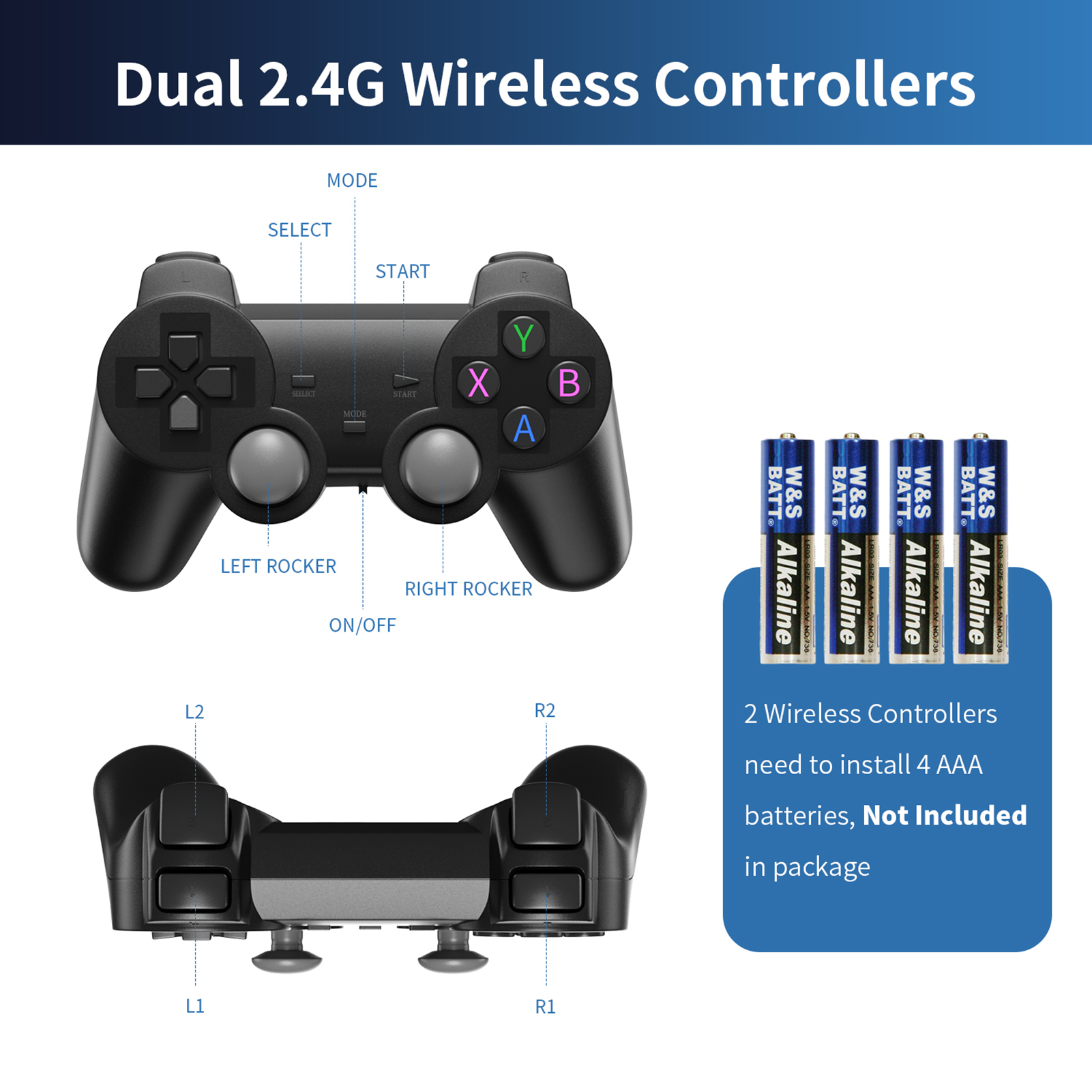 Dadypet Game Console,Video Console 4k Built-in 70000 Console 70000 Stick 70000 two Wireless Yabuy Stick Built-in Console TF Built-in Console Yabuy Stick two Wireless 40+