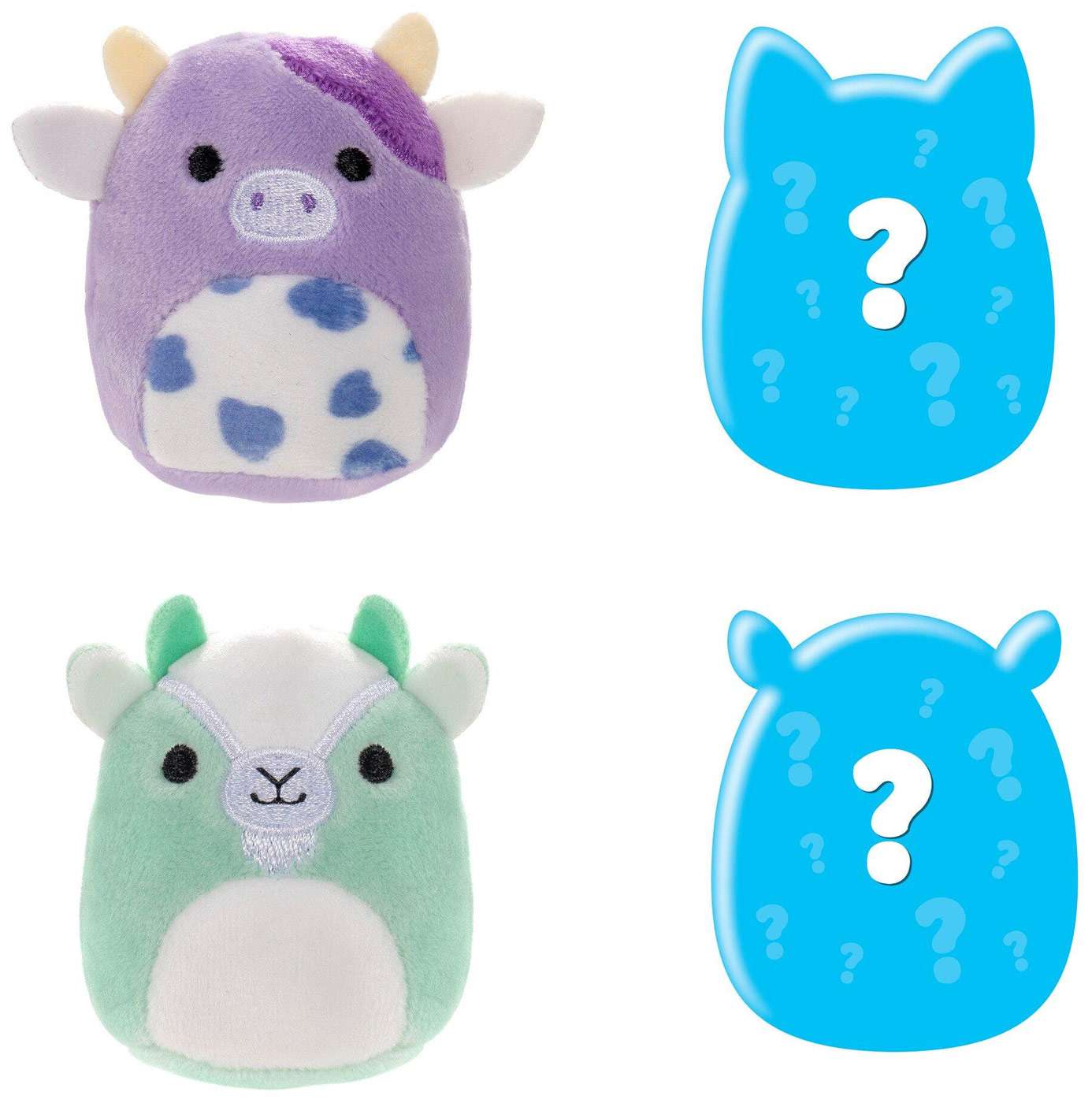 Squishmallows Squishville! Pastel Squad Mini Plush 4-Pack Set
