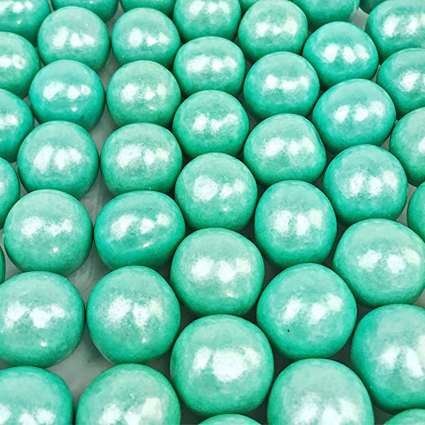Candy Envy Shimmer Turquoise Gumballs, 2 lb. Bag, Large 1 inch Gum Balls