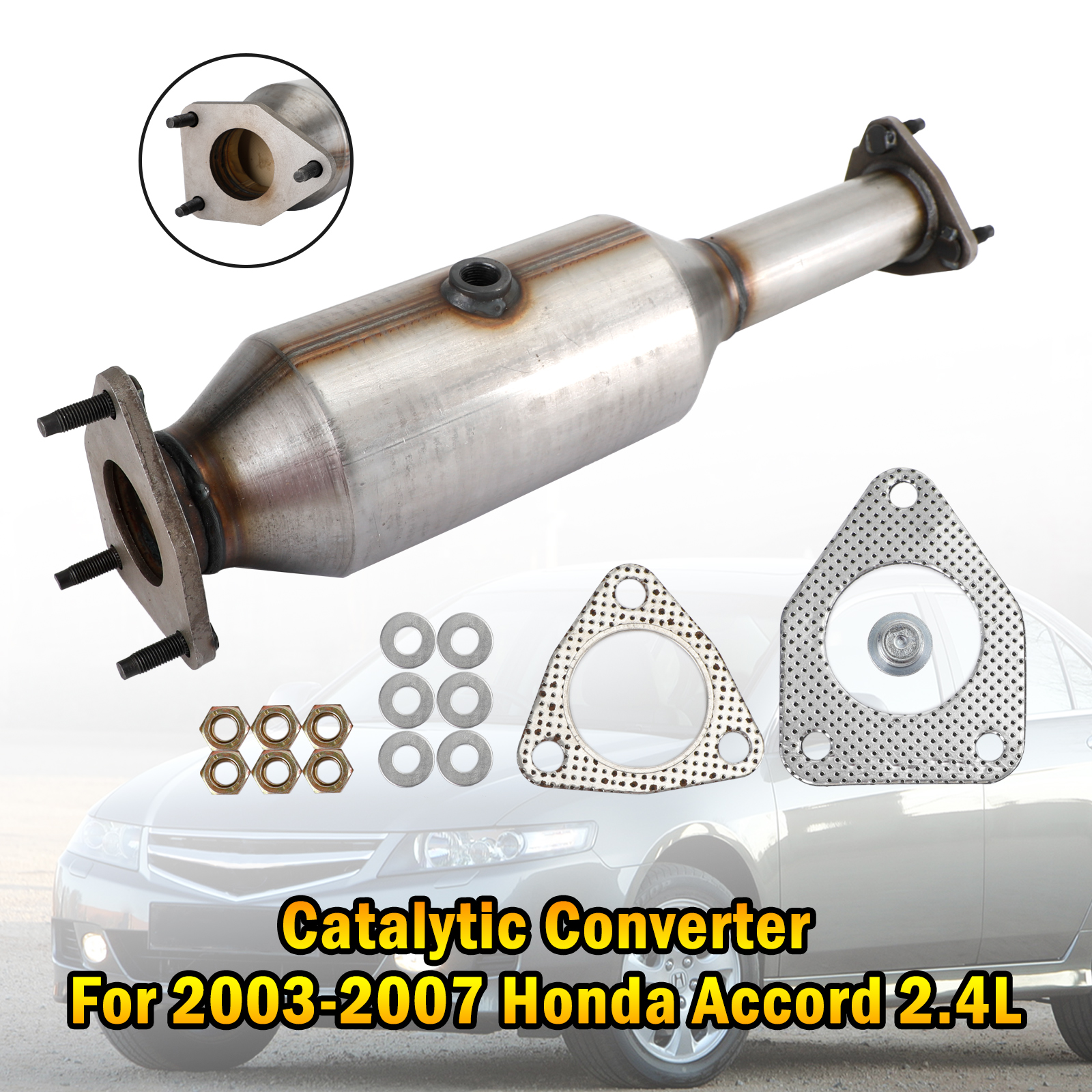 Exhaust Front Catalytic Converter Direct Fit For Honda Accord 2.4L 2003-2007