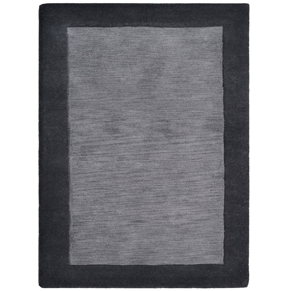 Rugsotic Carpets Hand Tufted Wool 9'x12' Area Rug Contemporary Charcoal Black K00201