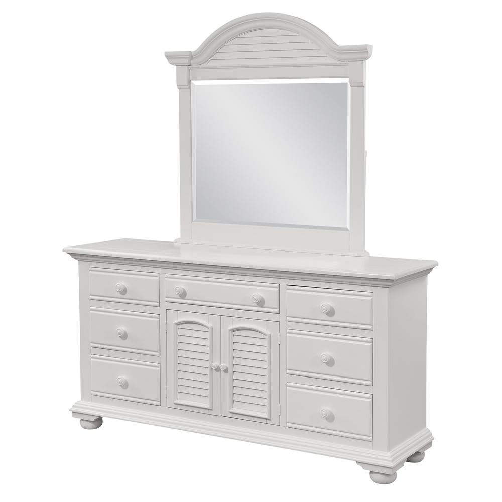 American Woodcrafters Cottage Traditions Triple Dresser and Dressing Mirror Combo