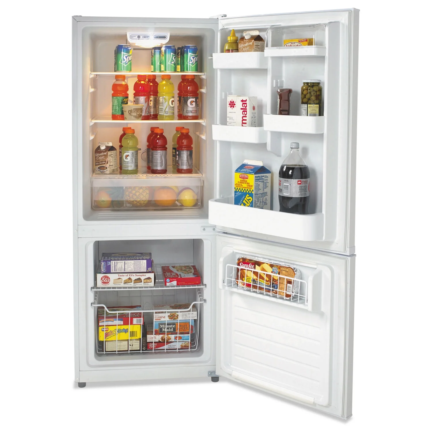 Avanti Bottom Mounted Frost Free Freezer Refrigerator, 10.2 Cubic Feet, White FFBM92H0W