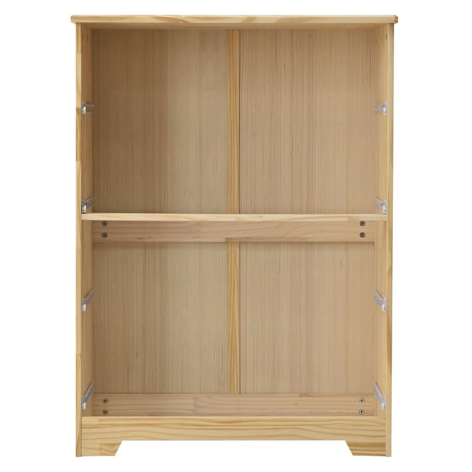 Home Square 2-Piece Set with 4-Drawer Chest Dresser and Pine Twin Bed in Natural