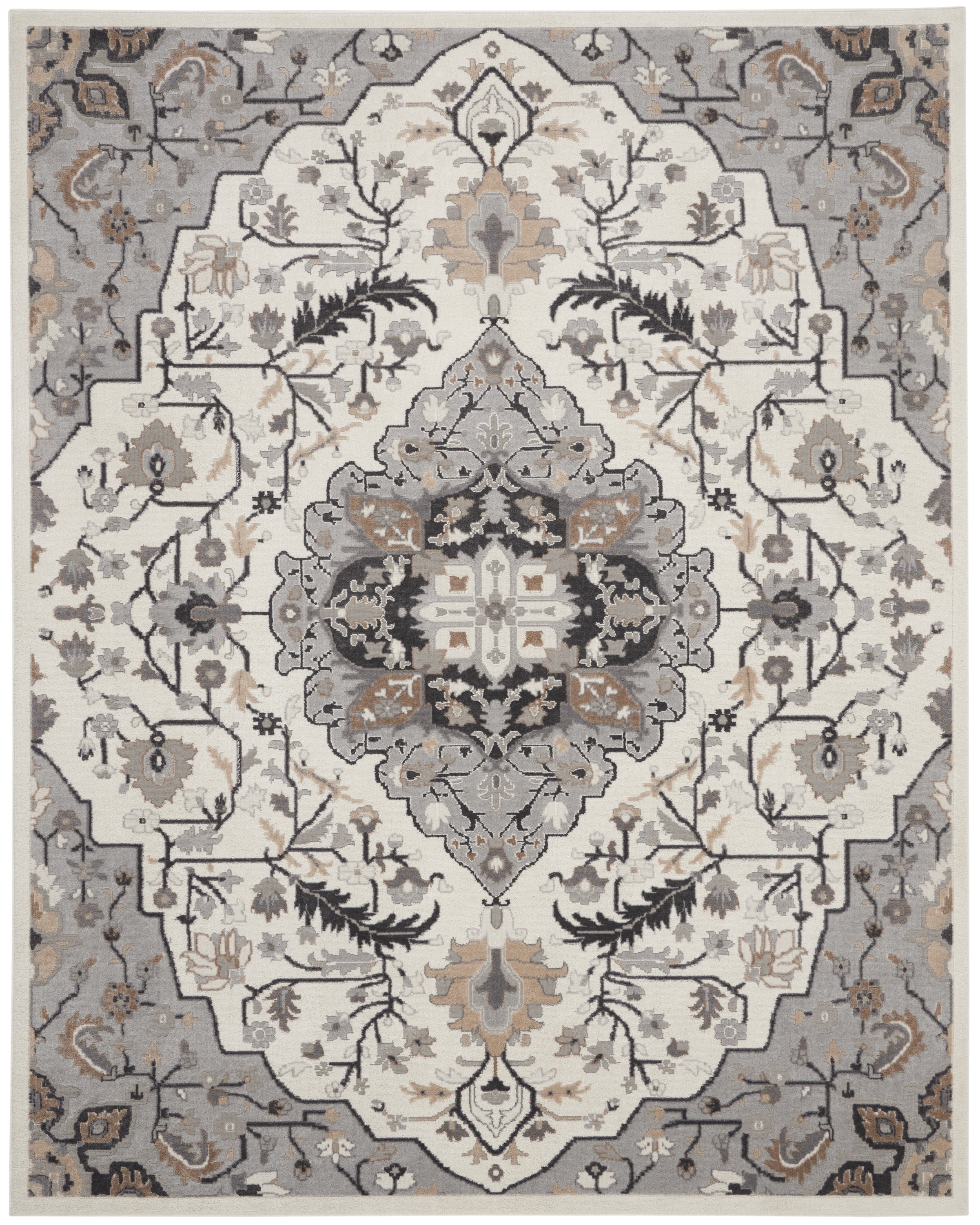 Nourison Elation Persian Ivory Grey 7'10