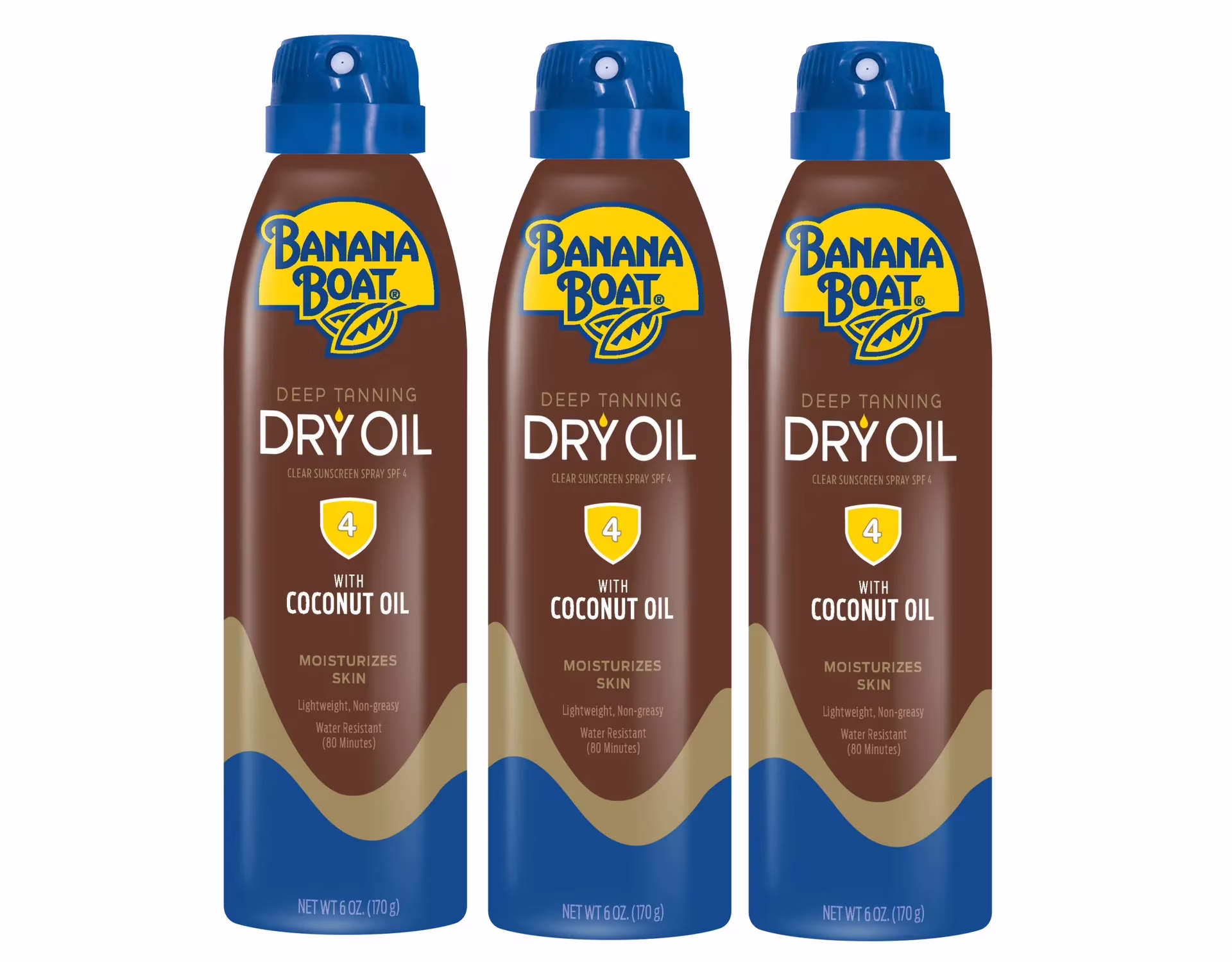 Banana Boat UltraMist Deep Tanning Dry Oil - SPF 4 - 6oz (Pack of 3)