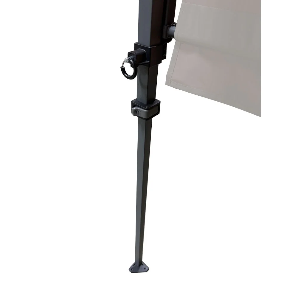 Garden Winds Replacement Canopy Top Cover Compatible with The MasterCanopy 10' X 10' with Double Awnings - RipLock 350 - Slate Gray