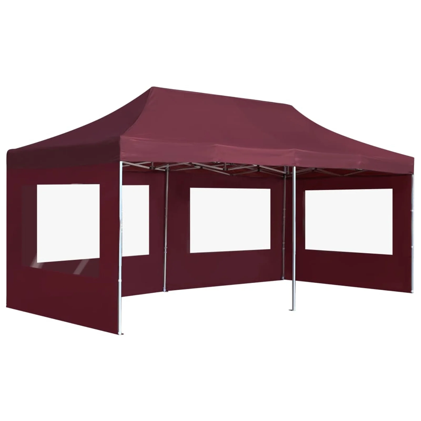 Carevas Professional Folding Party Tent with Walls Aluminum 19.7'x9.8' Red