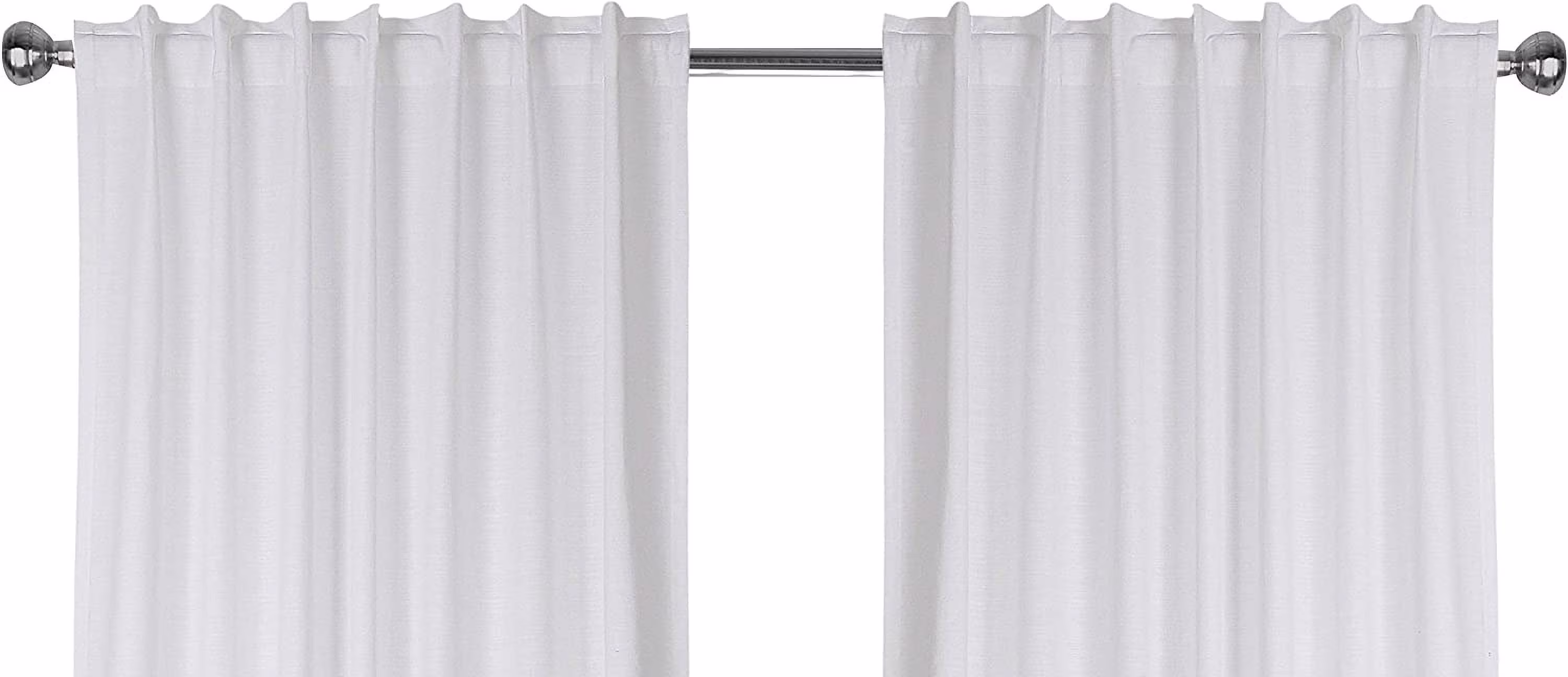 White Cotton Curtains Set Of 2,White Cotton Curtains 50 Inch Wide & 96 Inch Long, White,Farm House Curtain,Tab Top curtains,White Cotton Curtain,White Panel Curtains,Cotton Slub Duck Curtains 50x96 White