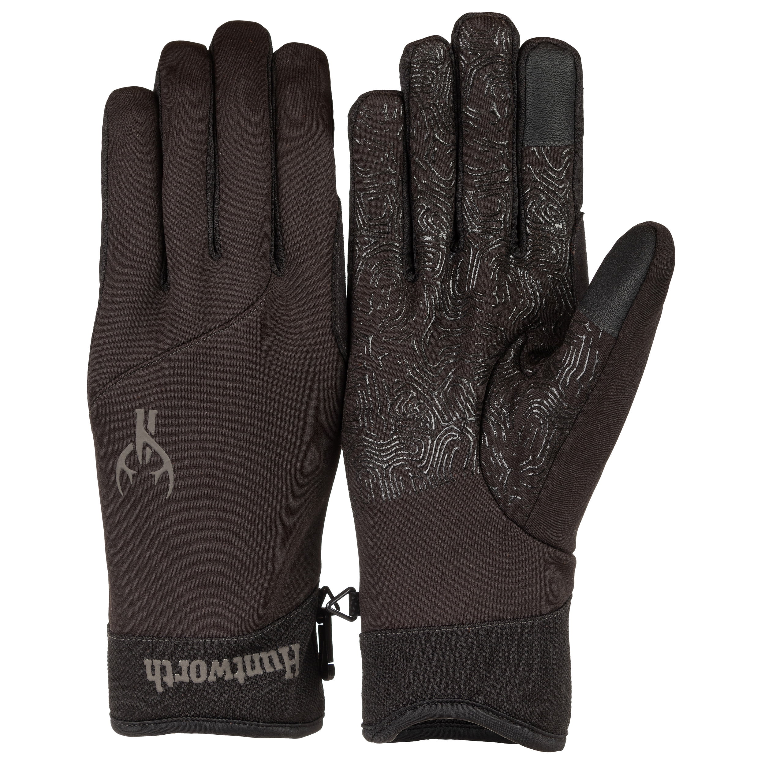 Huntworth Adults Men's Gunner Midweight Hunting Gloves- Black