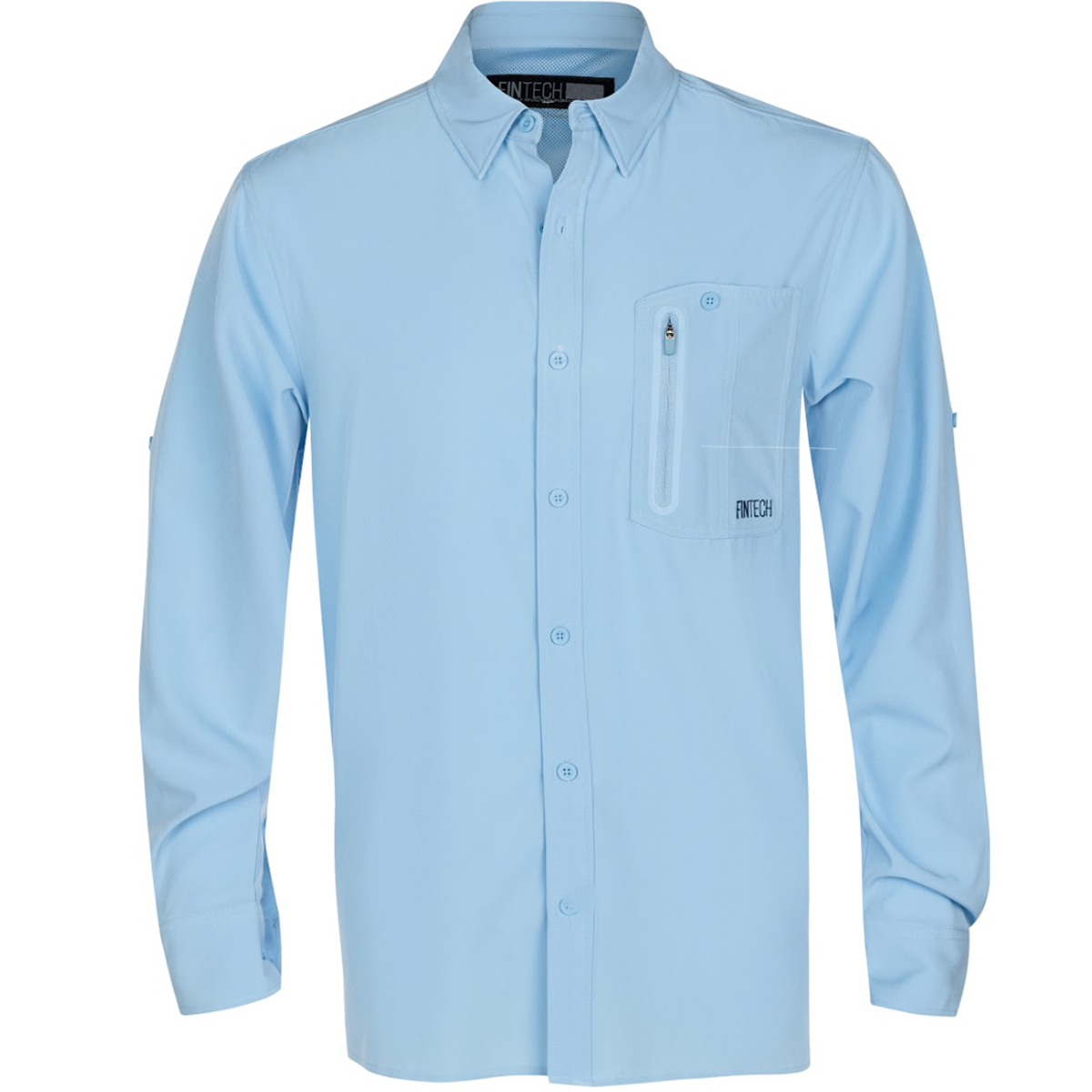 Fintech Deep Sea Woven Long Sleeve Shirt - XL - Powder Blue