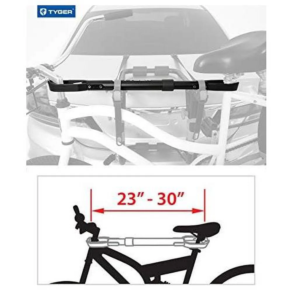 Deluxe Bike Top Frame Cross Bar Telescopic Adaptor - Black