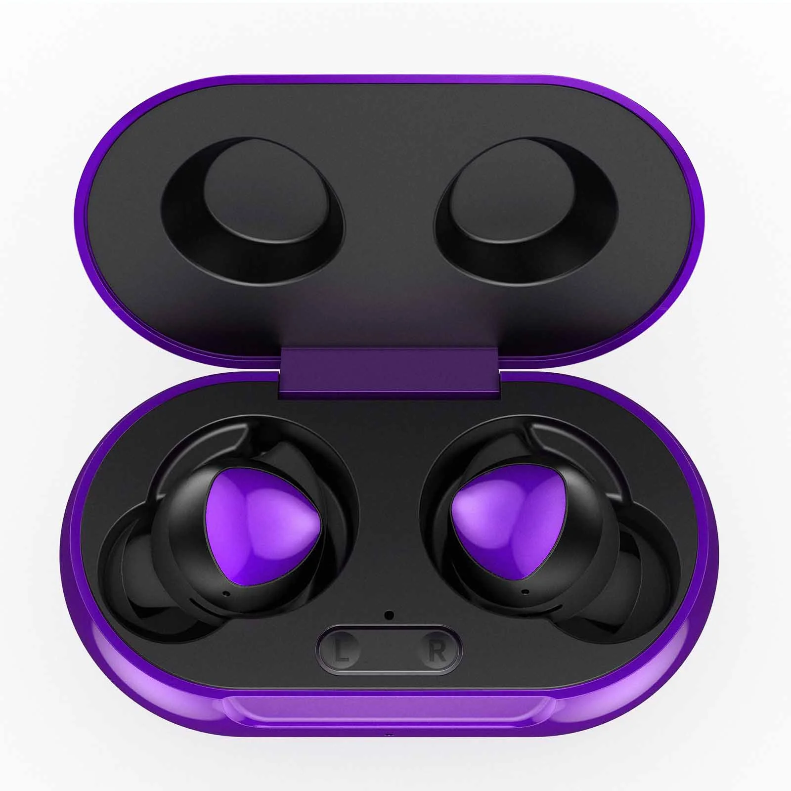 UrbanX Street Buds Plus True Bluetooth Wireless Earbuds For Lenovo K6 Note With Active Noise Cancelling (Charging Case Included) Purple