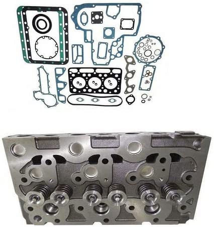 Seapple Compatible with Kubota D1402 Complete Diesel Cylinder Head With Valves & Full Gakset