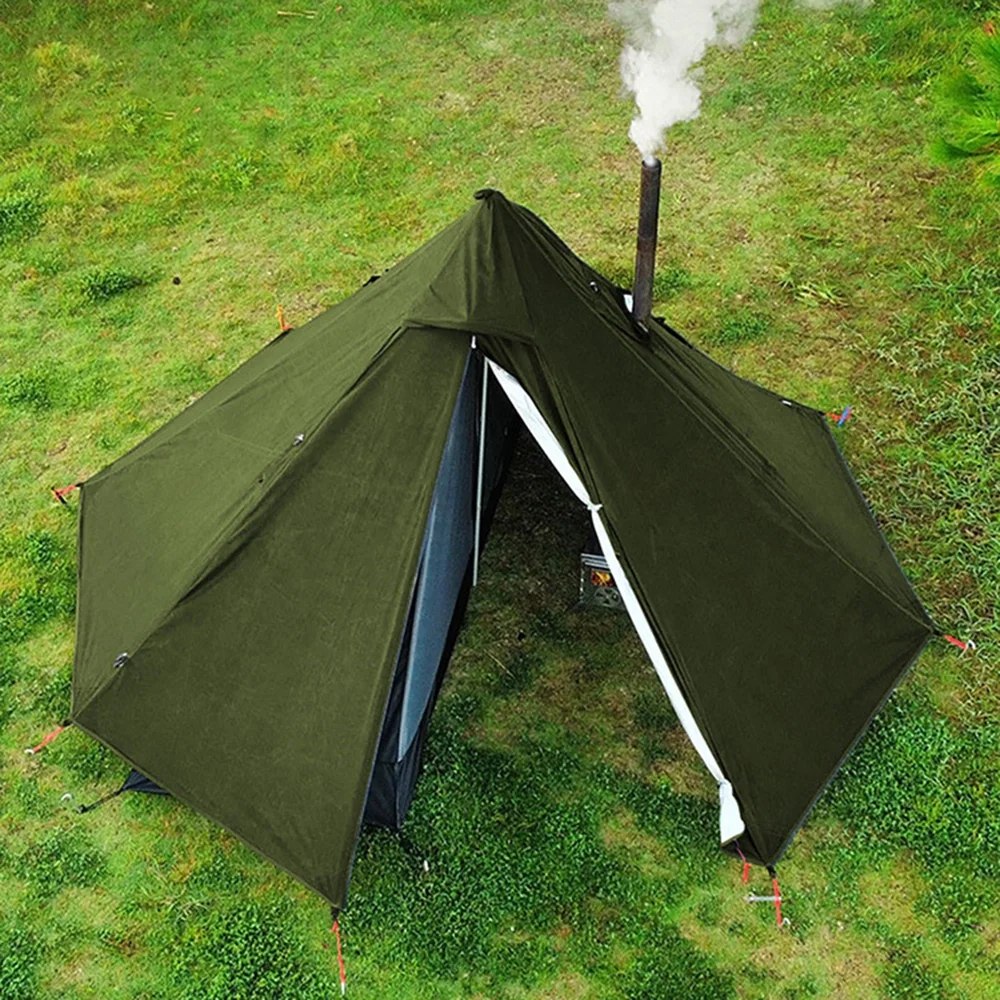moobody Single People Camping Teepee Tent, Pyramid Tent for Hiking