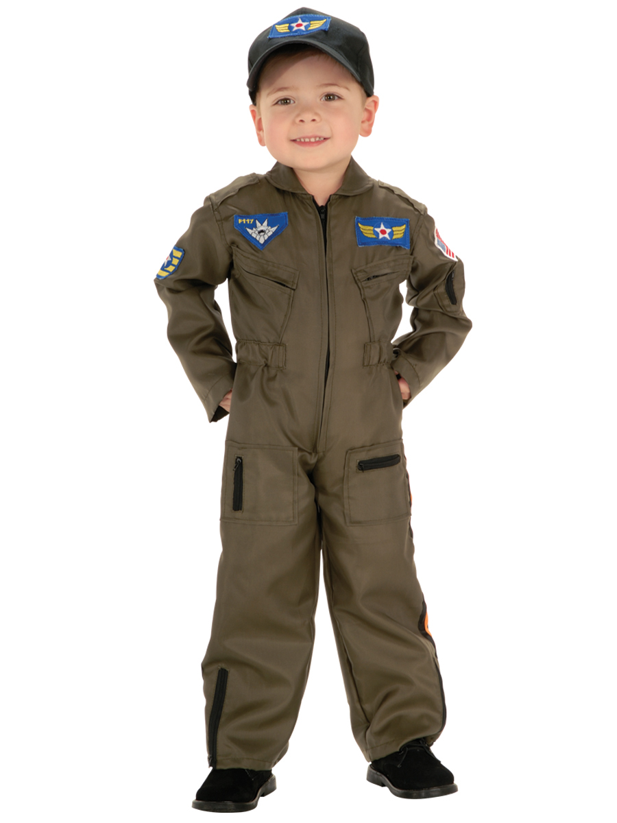 Jr. Fighter Pilot Costume for Kids Toddler Brown