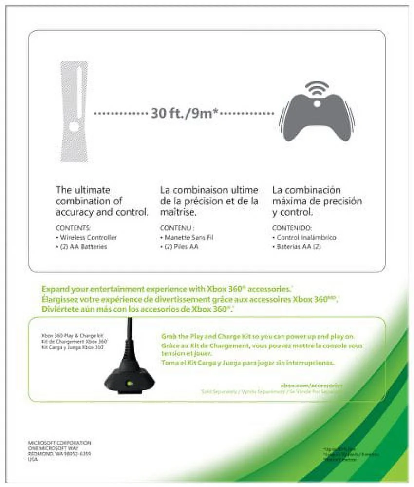 Xbox 360 Wireless Controller (Black)