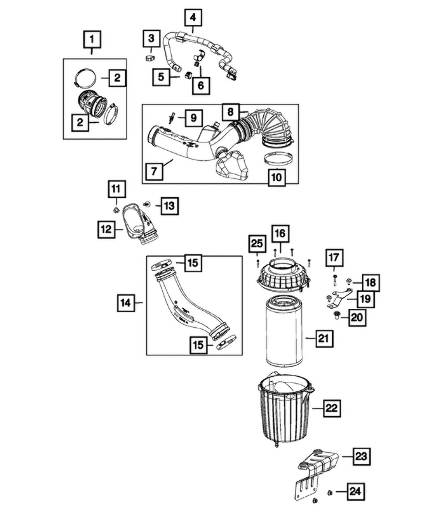 New Genuine Mopar Body Air Cleaner OE 68195002AA