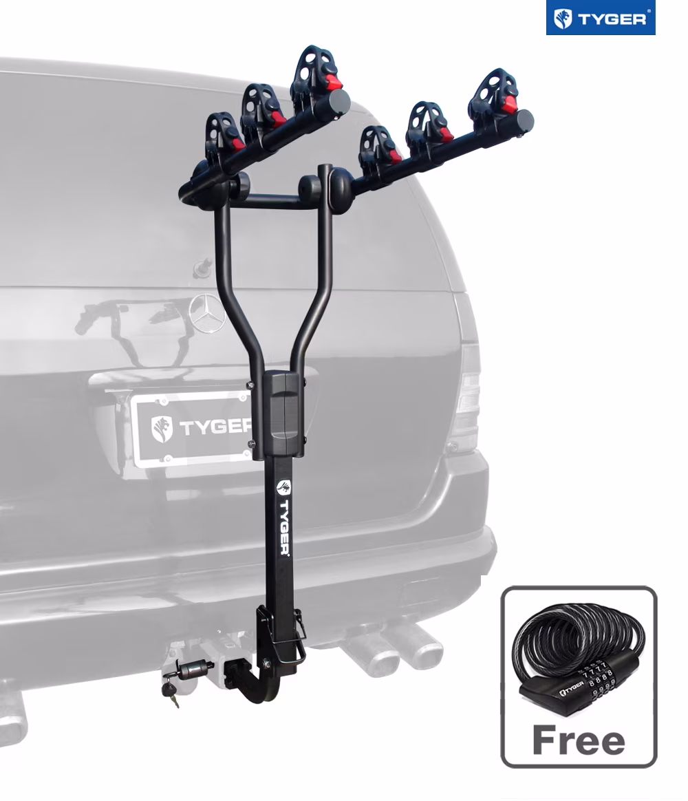 Tyger Auto TG-RK3B101S 3-Bike Hitch Mount Bicycle Carrier Rack