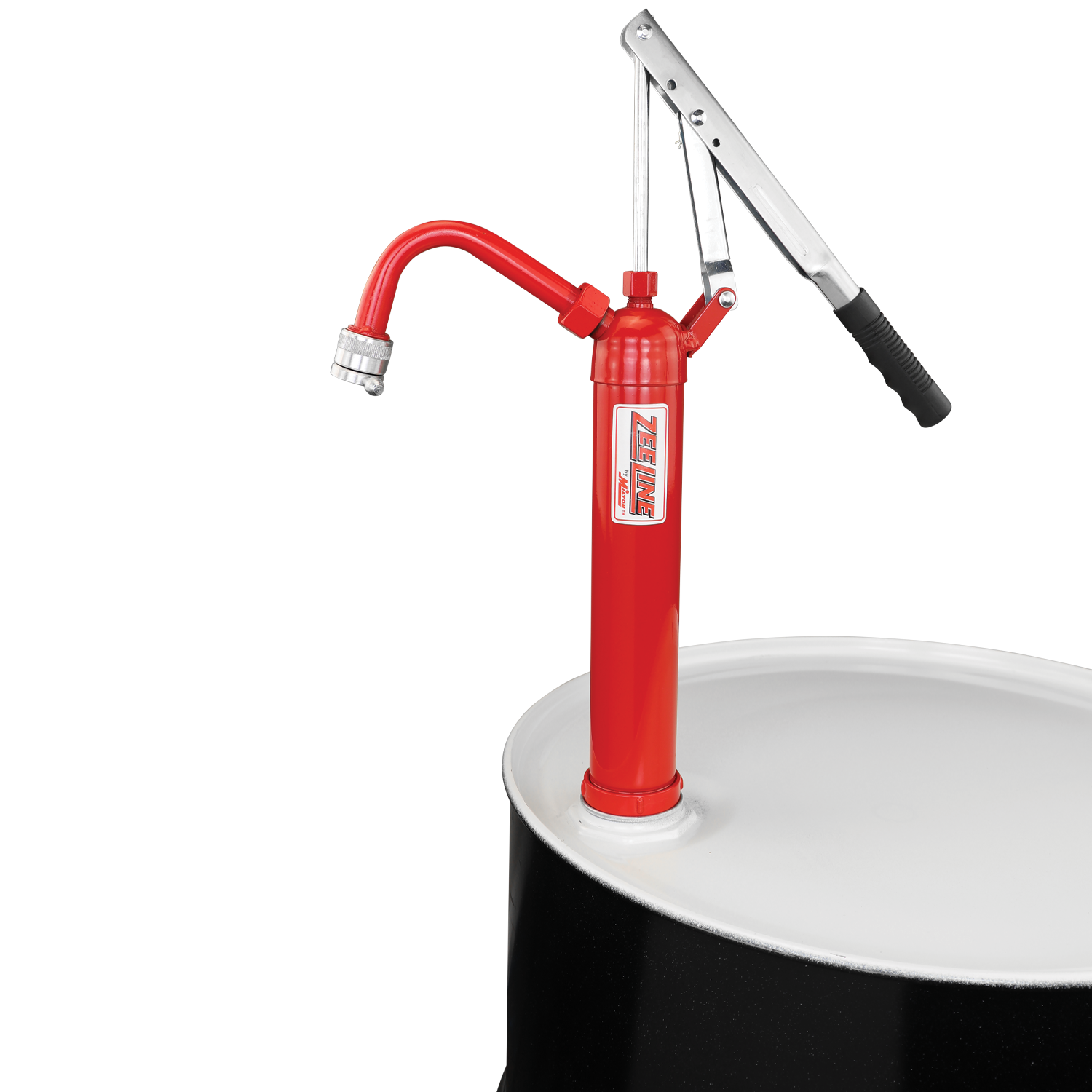 Hand Operated Lever Drum Pump, All Steel Body With Non-Drip Spout (1 Gallon Per 9 Strokes)