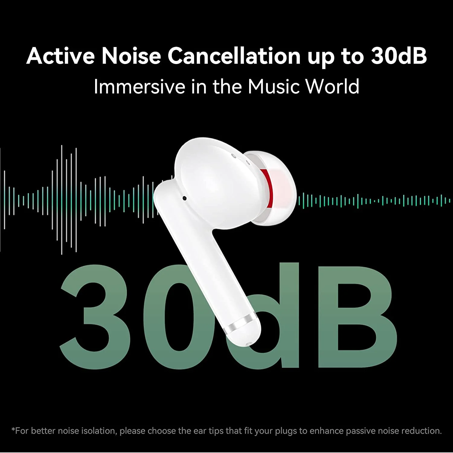 AirBuds Pro Hybrid Active Noise Cancelling Wireless Earbuds,in-Ear Earphones,Transparency Mode Headphone with 6