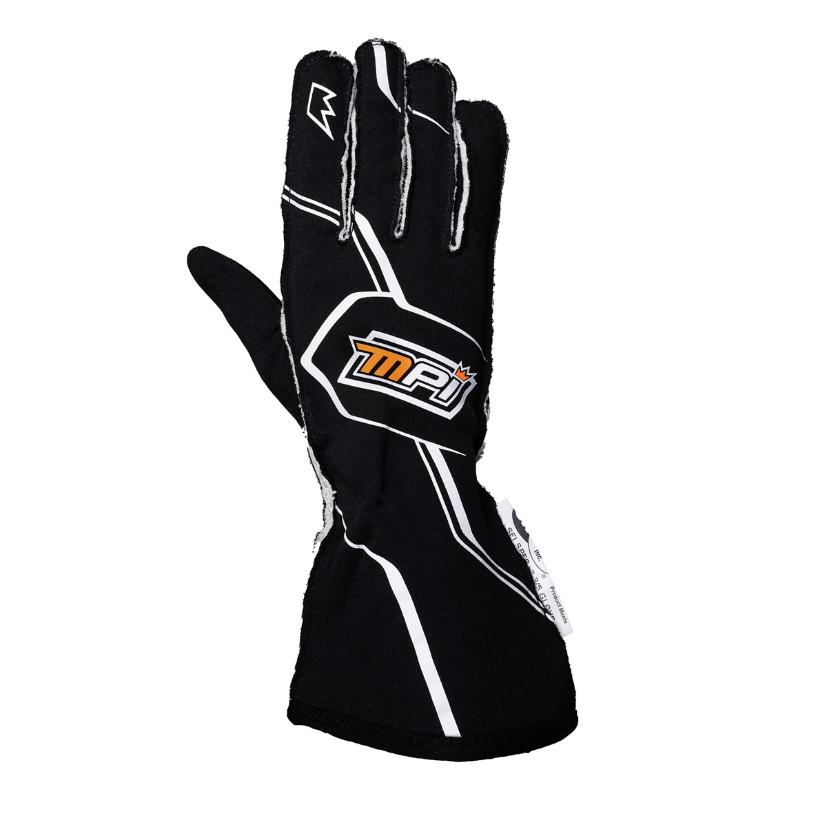 MPI MPI-GL-B-S Racing Driving Gloves, Padded Palm, Black, Small, SFI 3.3/5