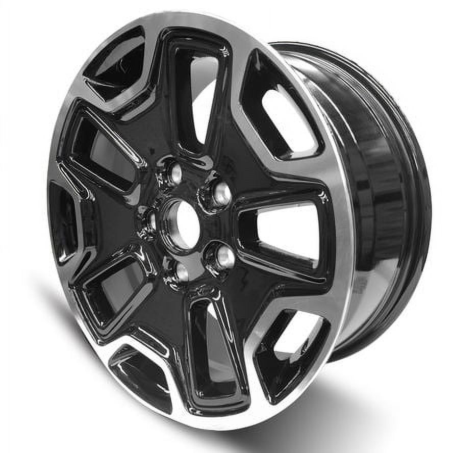 For 1999-2010 Jeep Grand Cherokee 17 Inch Machine Face (Diamond Cut) Black Rim - OE Direct Replacement - Road Ready Car Wheel