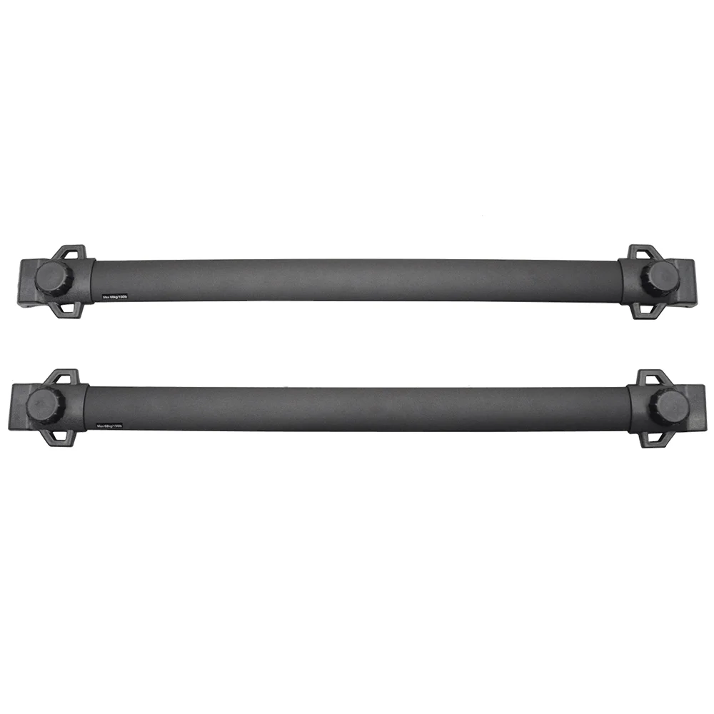 Ikon Motorsports Roof Rack Cross Bar Fit 07-17 Jeep Patriot OE Style Black Aluminum