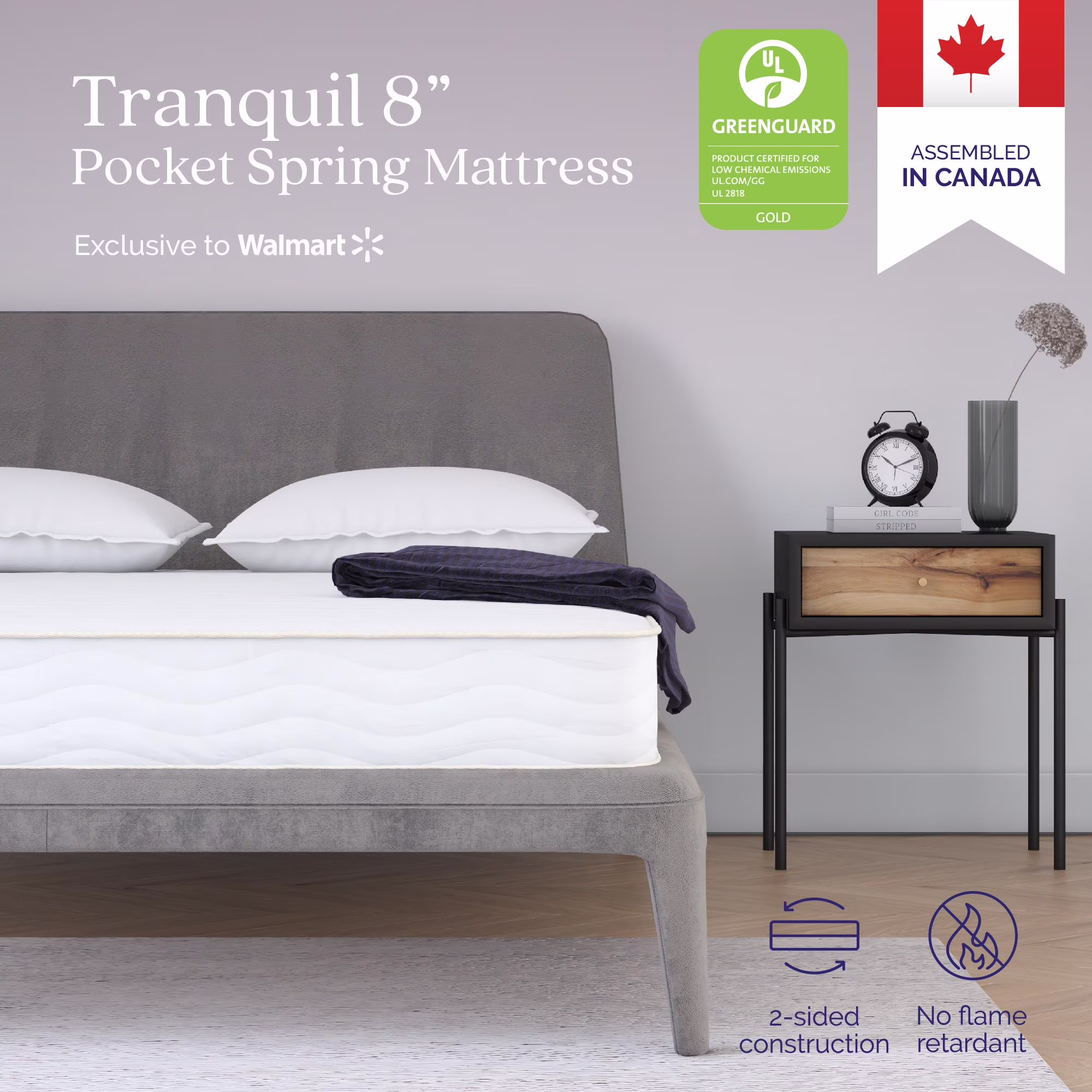 Signature Sleep Tranquil 8'' 2-Sided Pocket Spring Mattress, Full