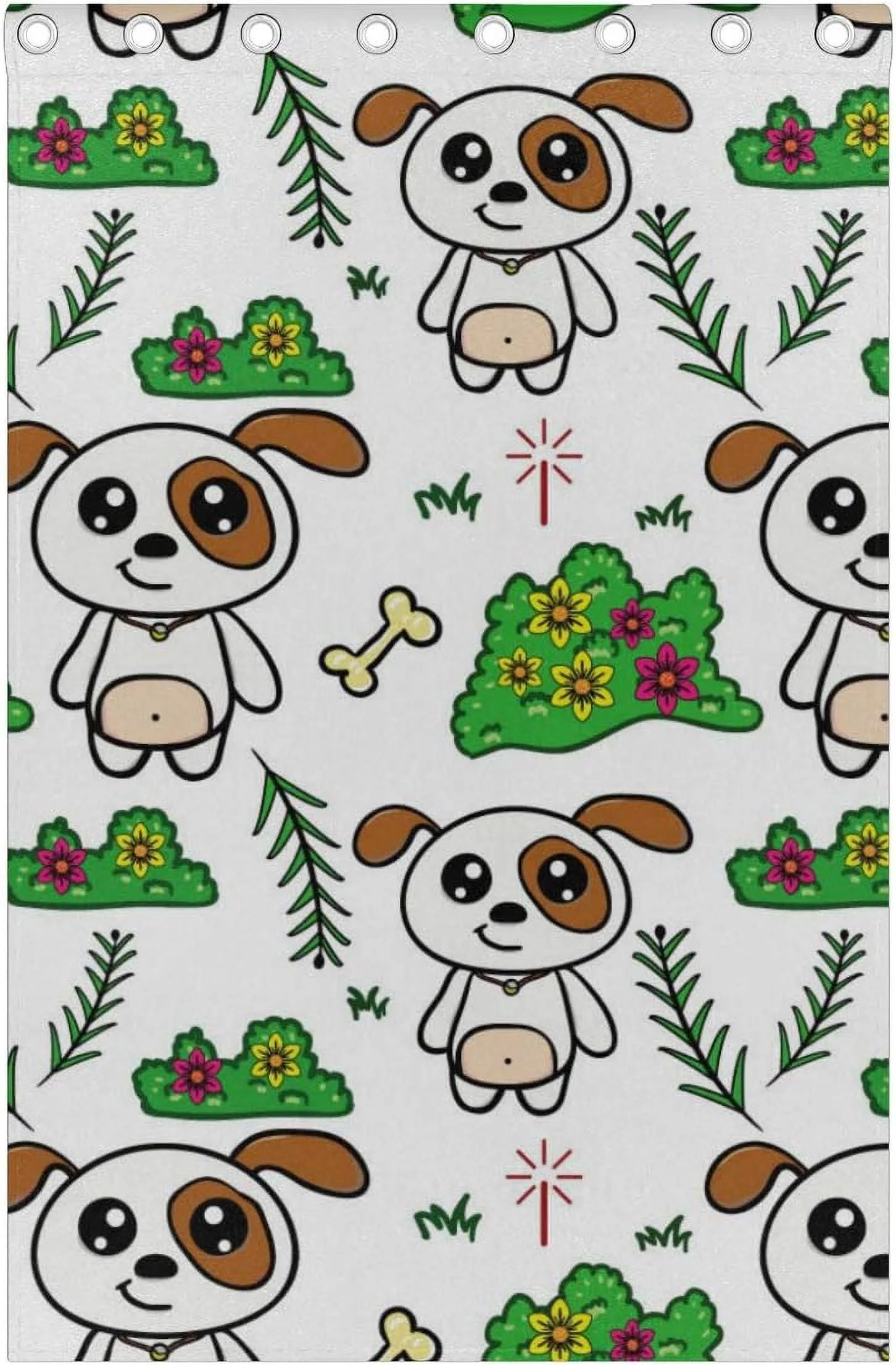 Coolnut Window Curtain Panels Dogs with Nature Grommet Top Room Darkening Thermal Insulated Blackout Window Treatment Drapes 2 Panels W55 x L84 In