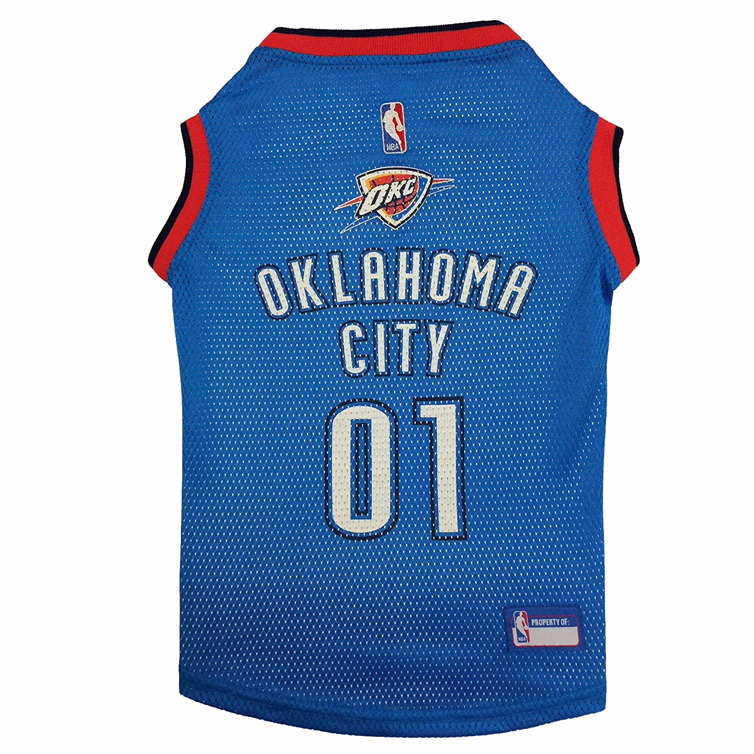 Pets First NBA Oklahoma City Thunder Mesh Basketball Jersey for DOGS & CATS - Licensed, Comfy Mesh, 21 Basketball Teams / 5 sizes