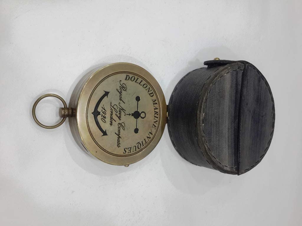 New Nautical Donald Marine Antique Compass W Laether Case Vintage Gift
