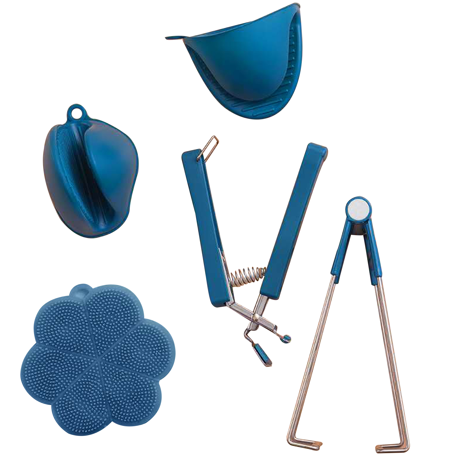 COUTEXYI Kitchen Anti-scalding Tool Set, Hot Plate Gripper Bowl Clips Non-slip Silicone Pad Home Baking Artifact