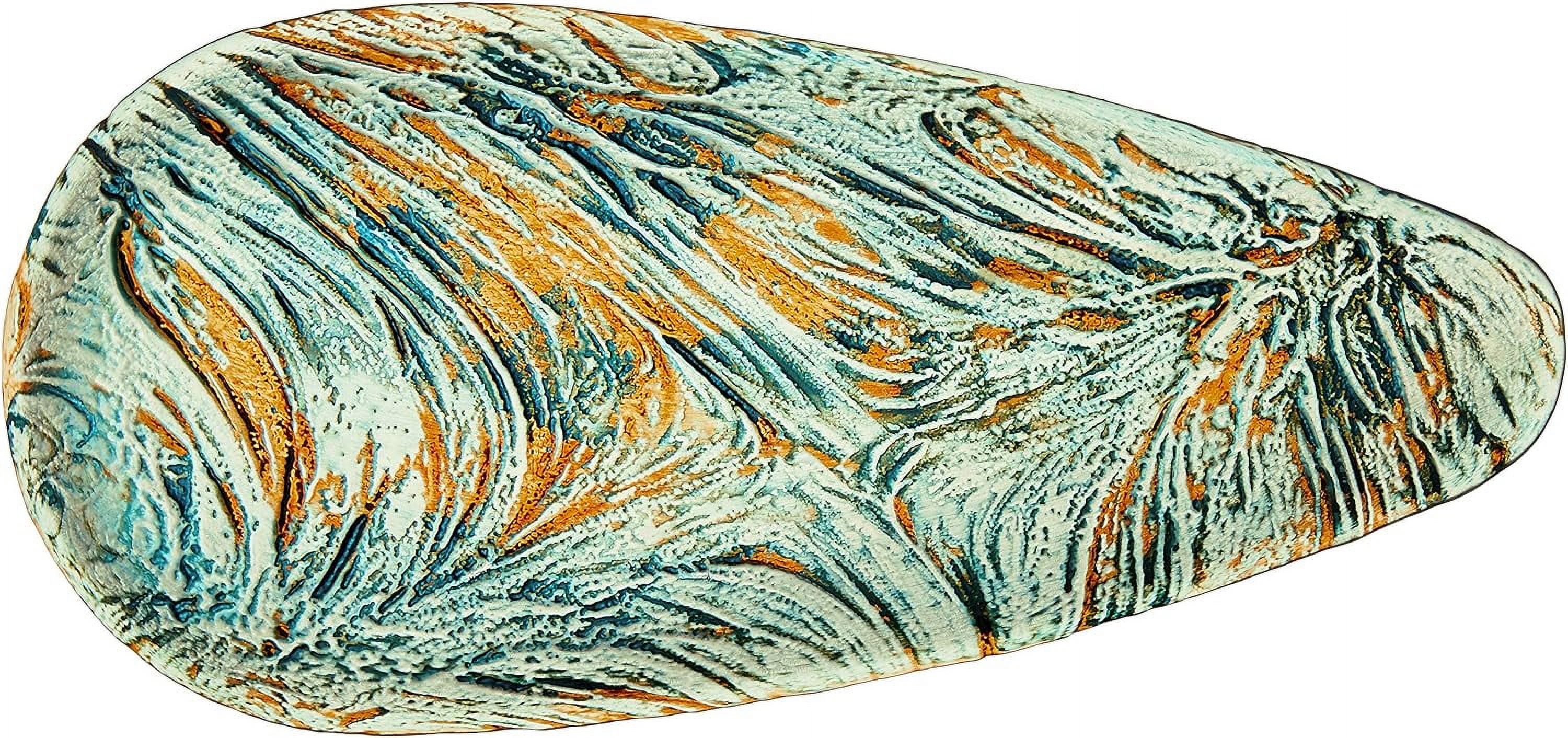 Ballad Triangle Plate Turquoise Brown, 12-Inch (Set Of 2)