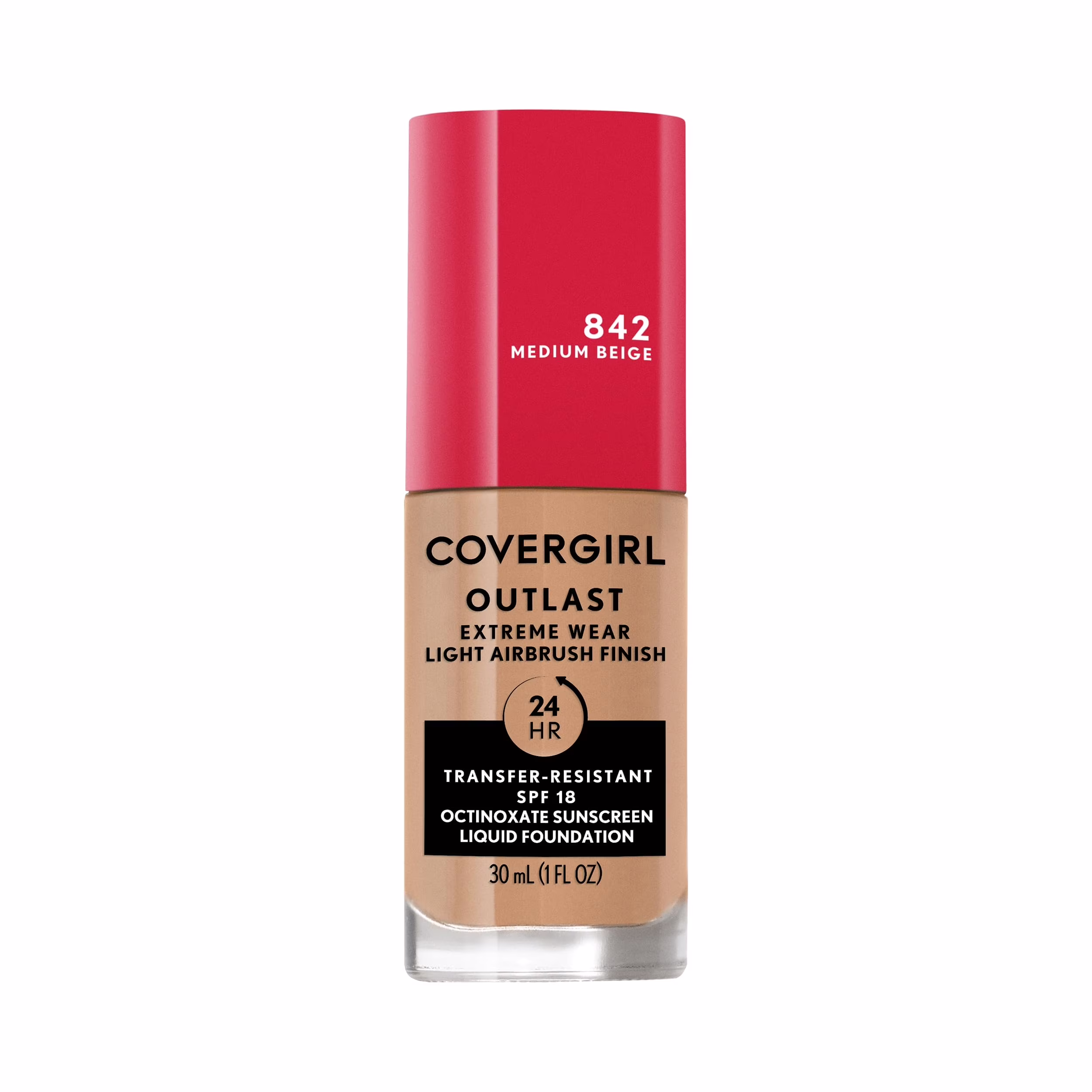 Covergirl Outlast Extreme Wear 3-In-1 Full Coverage Liquid Foundation, Spf 18 Sunscreen, Medium Beige, 1 Fl. Oz.